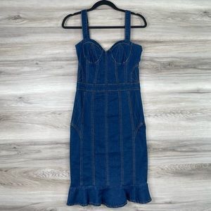 Bebe Women’s Y2K Denim Dress Sz 6